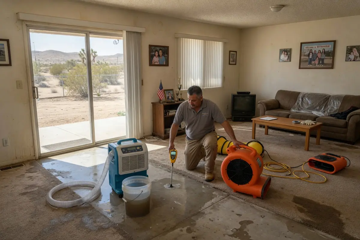 Water Damage Restoration Victorville CA, LLC crew at work